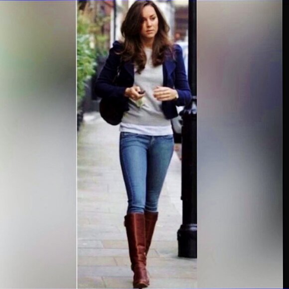 COLE HAAN - Courtney Air Tall High-Heeled Leather Boots - Brown - NIB/NEW - Picture 2 of 15